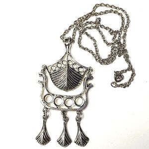 Tapani Vanhatalo Vintage Viking Ship Necklace